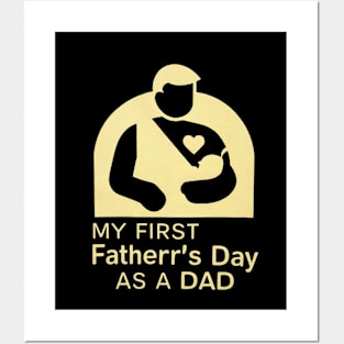 First Time Dad Est 2024 Fathers Day Posters and Art